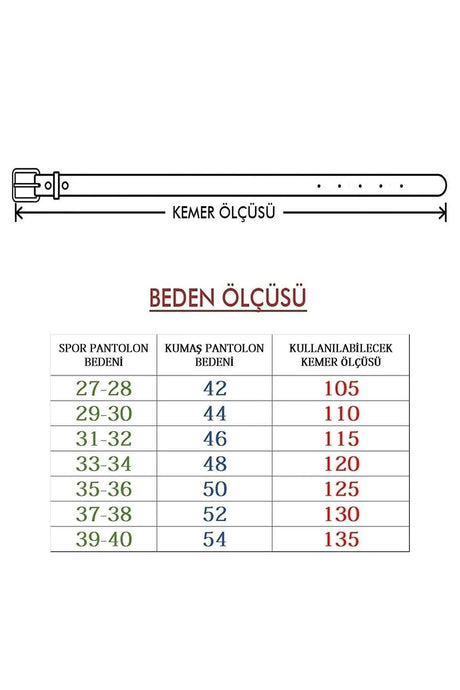 Premium Otomatik  Dikişli Hakiki Deri Kemer 3.5 Cm