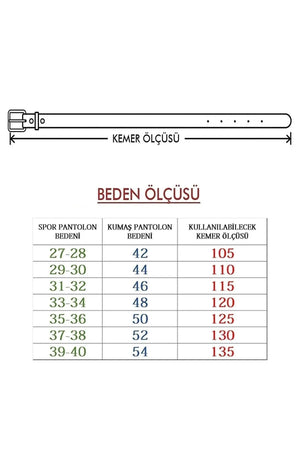 Klasik Düz Hakiki Deri Kemer 4 Cm