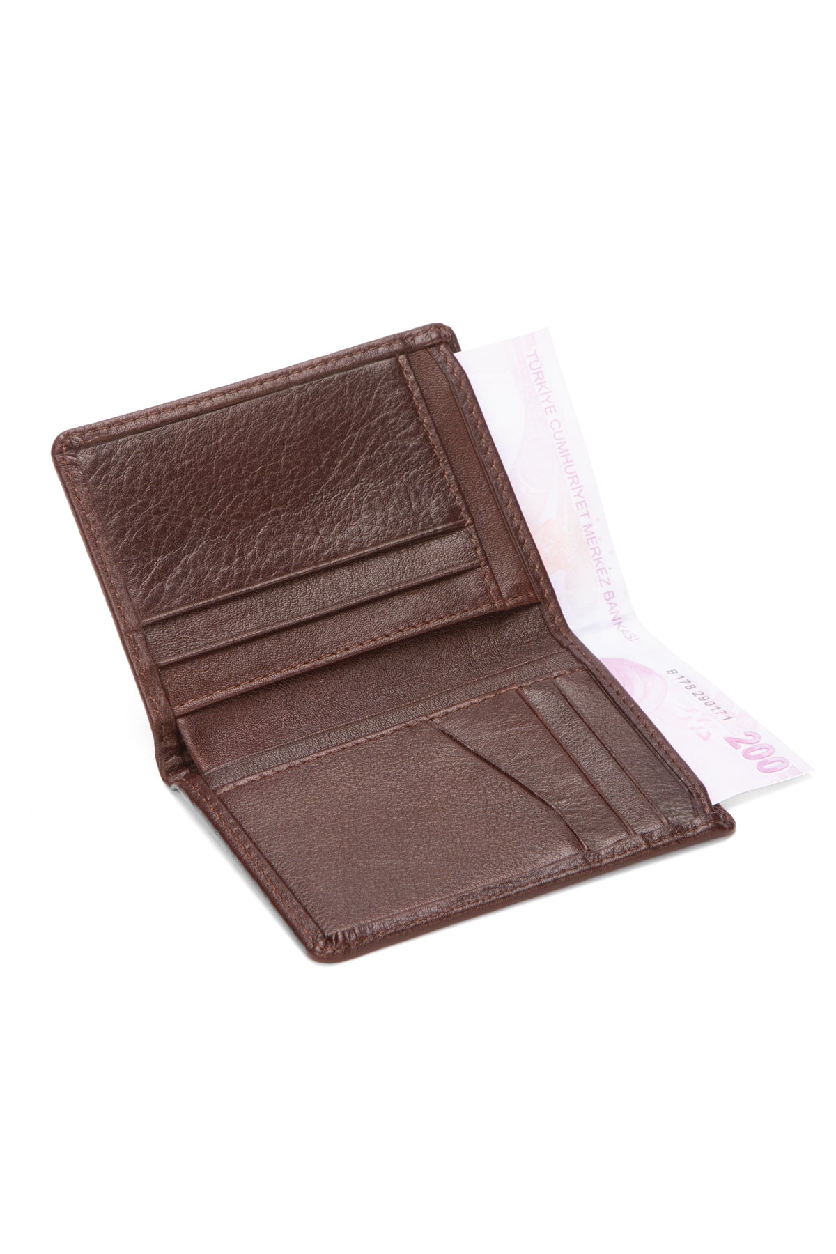 Niki Leather York Hakiki Deri Dik Cüzdan