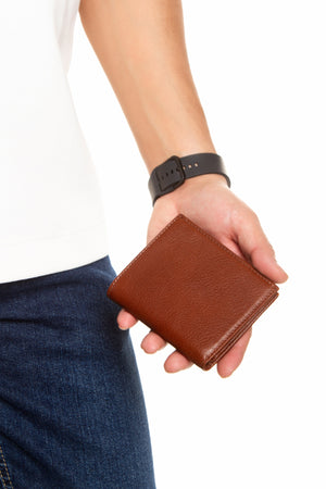 Niki Leather Celtic Hakiki Deri Dik Cüzdan