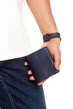 Niki Leather Celtic Hakiki Deri Dik Cüzdan