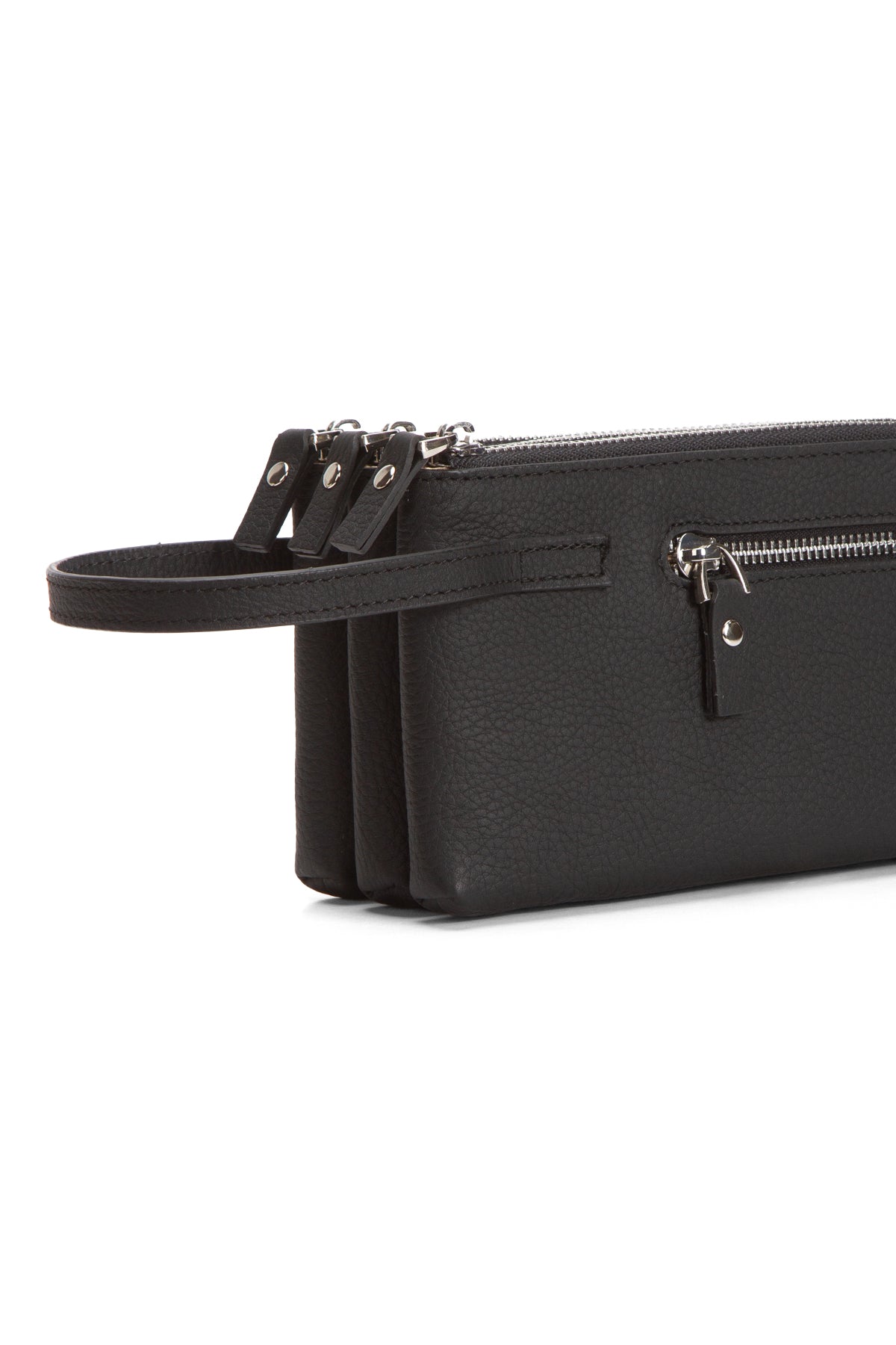 Braga 9520 Hakiki Deri Fermuarlı 3'lü Portföy El Çantası