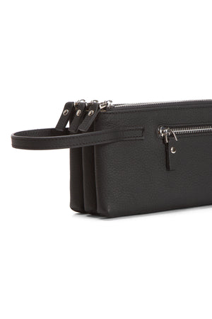 Braga 9520 Hakiki Deri Fermuarlı 3'lü Portföy El Çantası