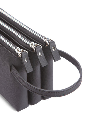 Braga 9520 Hakiki Deri Fermuarlı 3'lü Portföy El Çantası