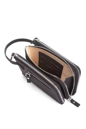 Braga 9520 Hakiki Deri Fermuarlı 3'lü Portföy El Çantası