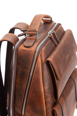 Milano 9522  Hakiki Deri Seyahat Sırt Çantası