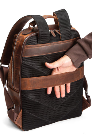 Milano 9522  Hakiki Deri Seyahat Sırt Çantası