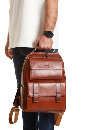 Milano 9522  Hakiki Deri Seyahat Sırt Çantası