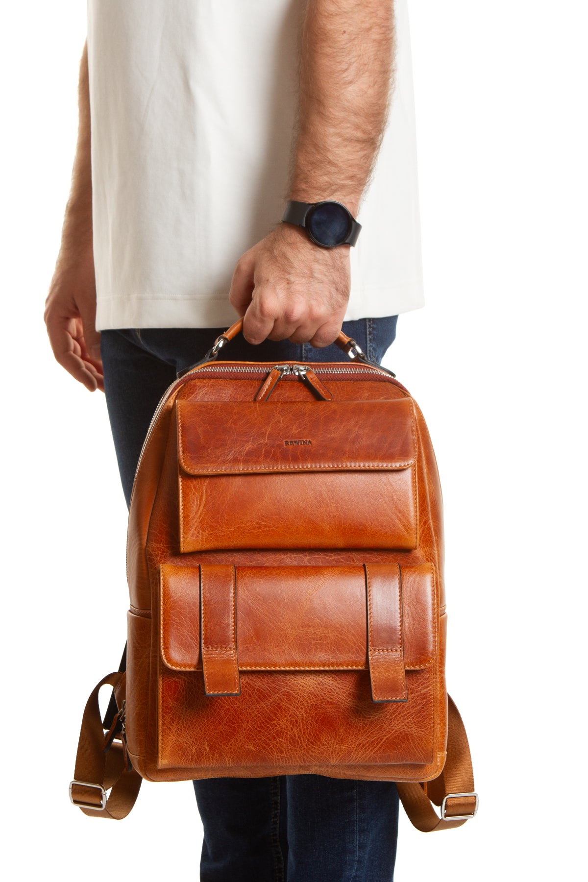 Milano 9522  Hakiki Deri Seyahat Sırt Çantası