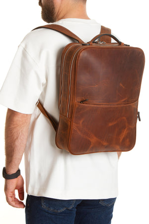 Torino 9518 Hakiki Deri Seyahat Sırt Çantası