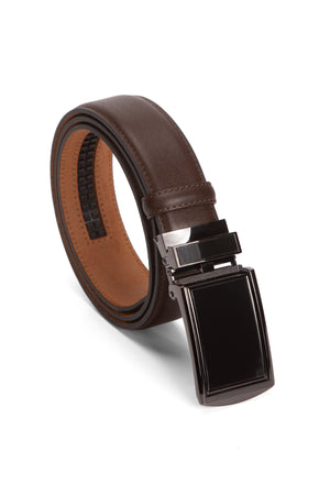 Otomatik Dikişli Siyah Hakiki Deri Kemer 3.5 Cm