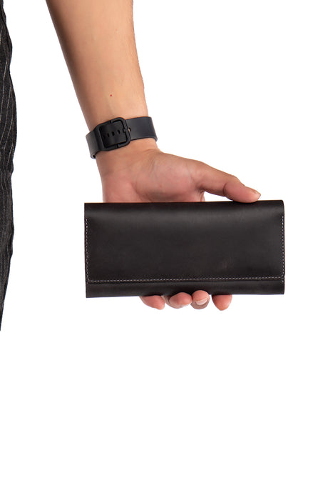 Elit Universal Hakiki Deri Kapaklı Kartlıklı ve Para Bölmeli Telefon Kılıfı