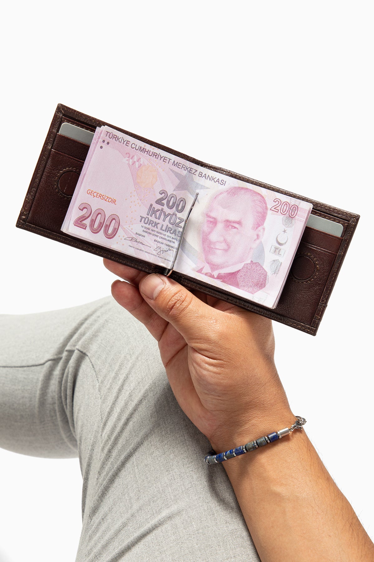 Norvik 9048 Hakiki Deri Para Klipsli Cüzdan