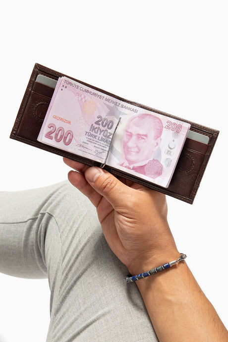 Norvik 9048 Hakiki Deri Para Klipsli Cüzdan