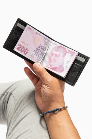 Norvik 9048 Hakiki Deri Para Klipsli Cüzdan