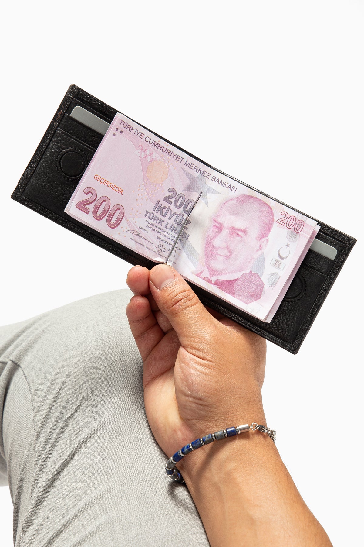 Norvik 9048 Hakiki Deri Para Klipsli Cüzdan