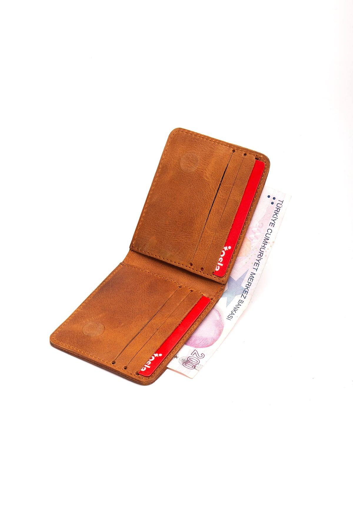 Mount Hakiki Deri Minimal  Cüzdan Para Koyma Bölmeli Kartlık ve Mıknatıs Kapama