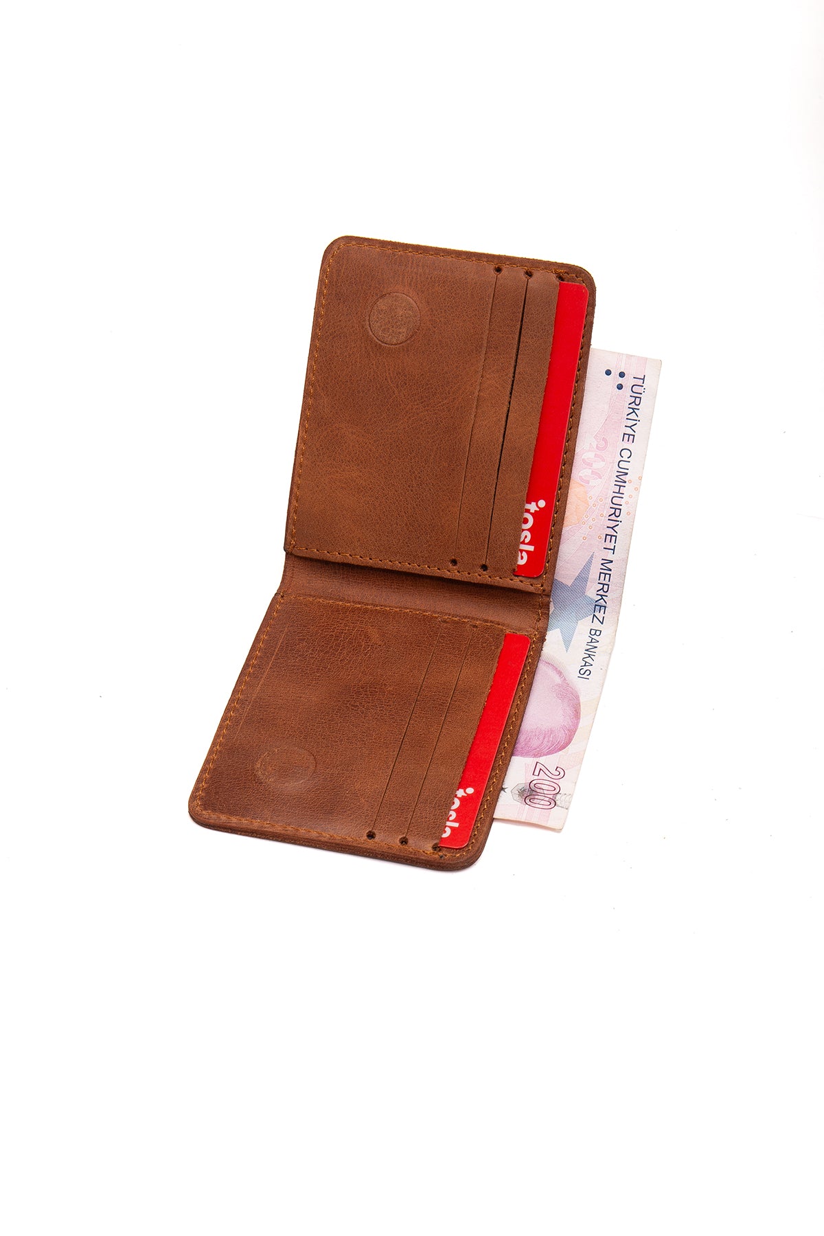 Mount Hakiki Deri Minimal  Cüzdan Para Koyma Bölmeli Kartlık ve Mıknatıs Kapama