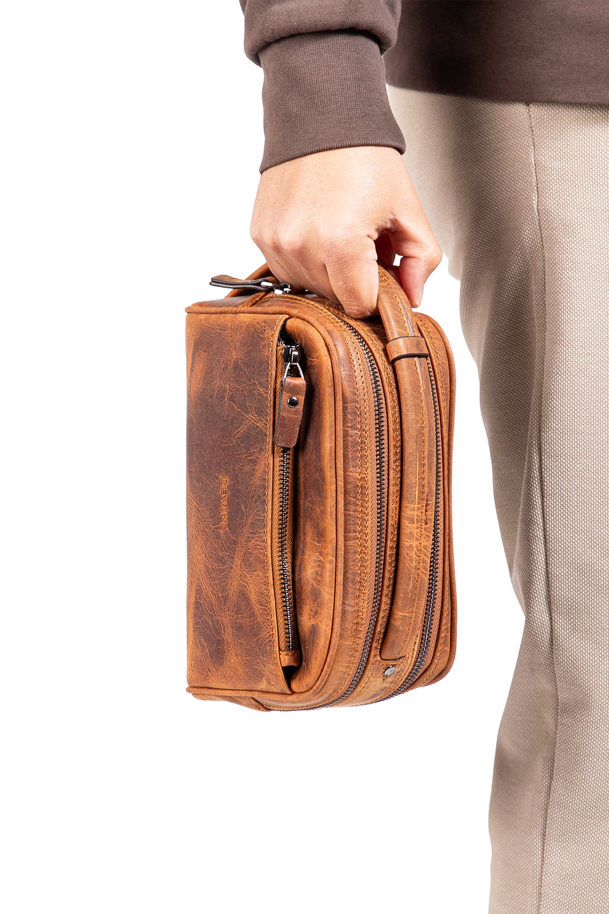 Acura 9558 Hakiki Deri Fermuarlı Portföy El Çantası