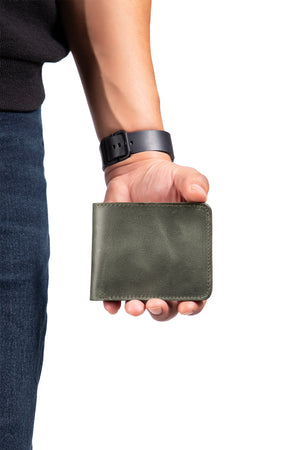 Mount Hakiki Deri Minimal  Cüzdan Para Koyma Bölmeli Kartlık ve Mıknatıs Kapama