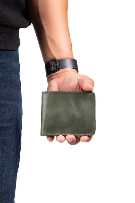 Mount Hakiki Deri Minimal  Cüzdan Para Koyma Bölmeli Kartlık ve Mıknatıs Kapama