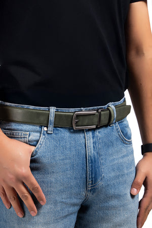 Premium Otomatik  Dikişli Hakiki Deri Kemer 3.5 Cm