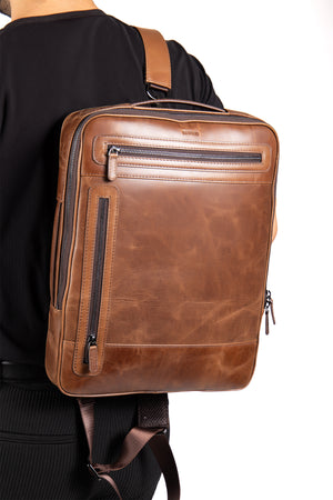 Rocky 9526 Hakiki Deri Laptop Bölmeli Evrak ve Sırt Çanta