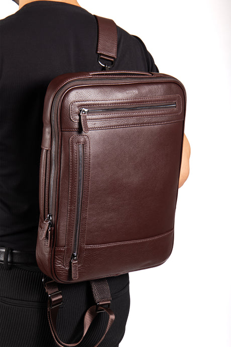 Rocky 9526 Hakiki Deri Laptop Bölmeli Evrak ve Sırt Çanta