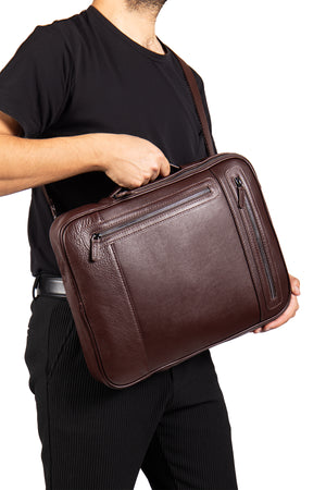 Rocky 9526 Hakiki Deri Laptop Bölmeli Evrak ve Sırt Çanta