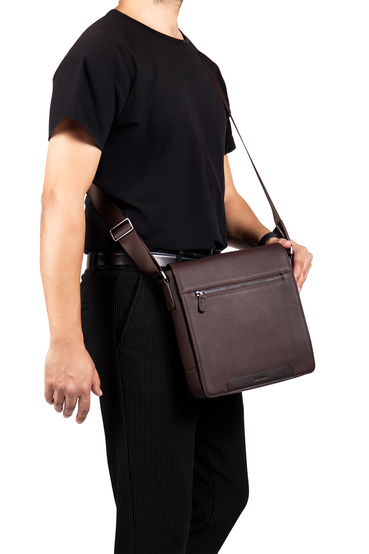 Mark 9513 Hakiki Deri Dik Postacı Çantası