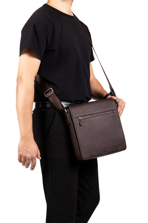 Mark 9513 Hakiki Deri Dik Postacı Çantası