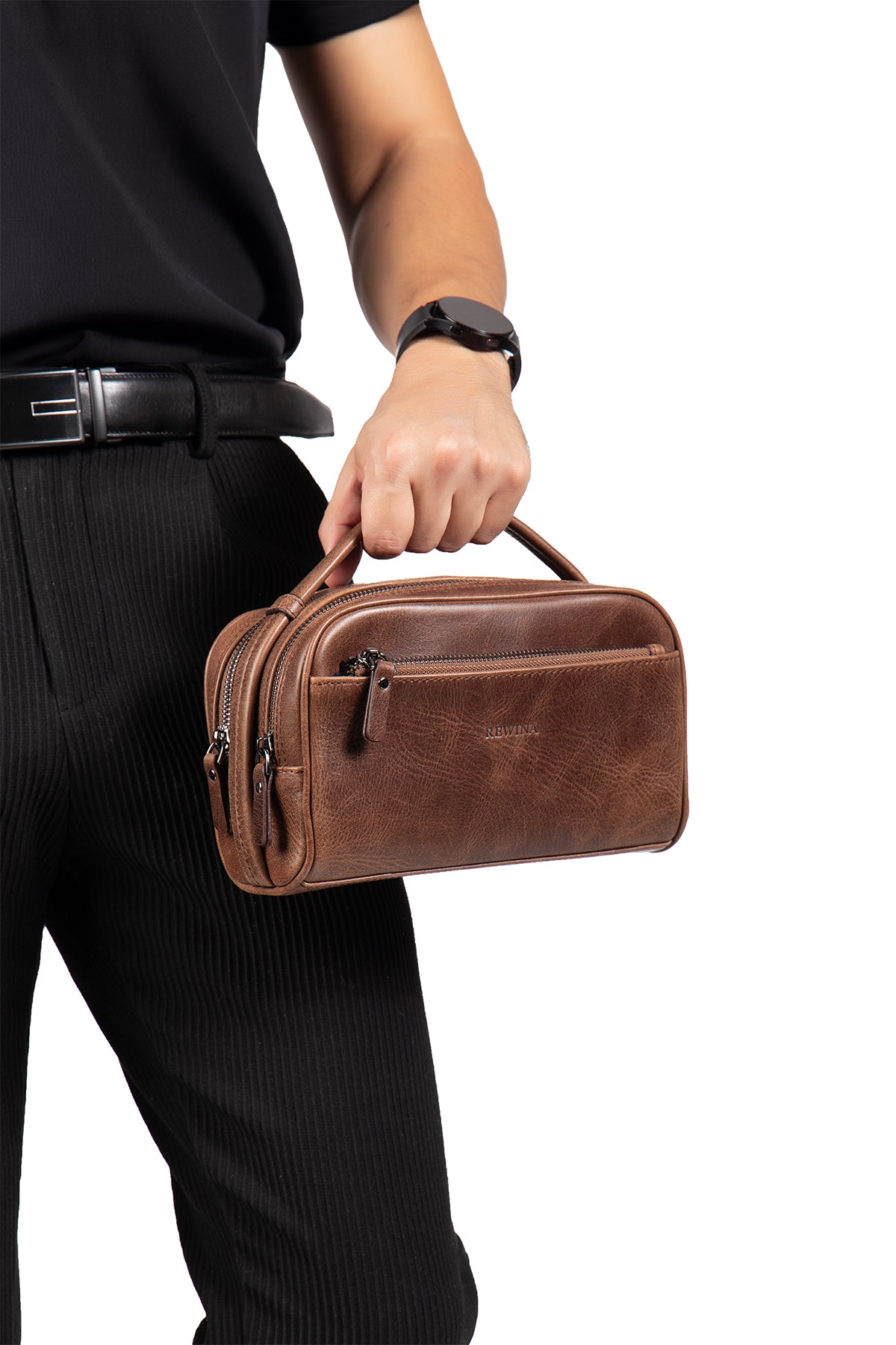 Acura 9558 Hakiki Deri Fermuarlı Portföy El Çantası – Niki Leather