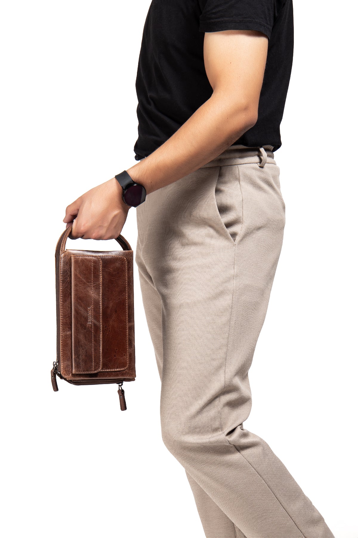 Jack 9546 Hakiki Deri Fermuarlı Portföy El Çantası