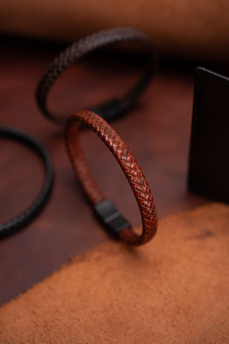 Tiran Deri Örgü Bileklik