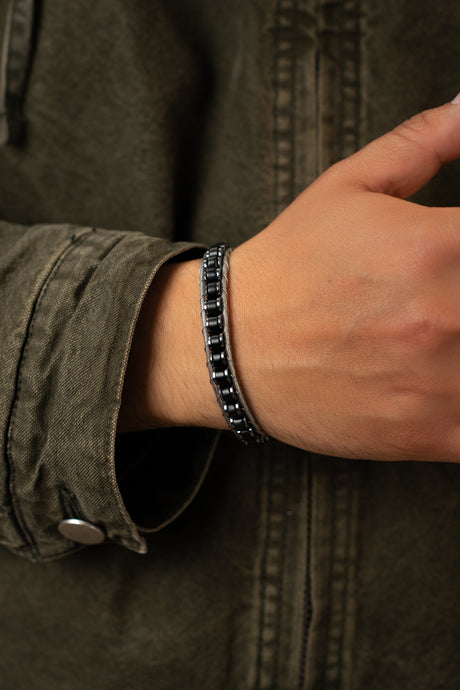 Lima Çelik Halat ve  Doğaltaşlı Bileklik