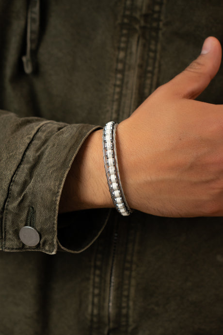 Lima Çelik Halat ve  Doğaltaşlı Bileklik