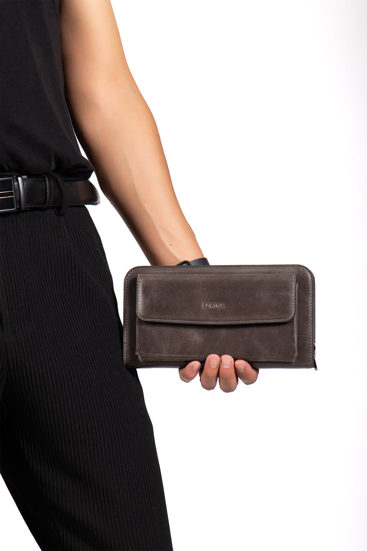 Ederson 9567 Hakiki Deri Fermuarlı Portföy El Çantası