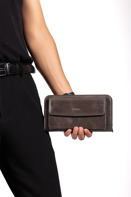 Ederson 9567 Hakiki Deri Fermuarlı Portföy El Çantası