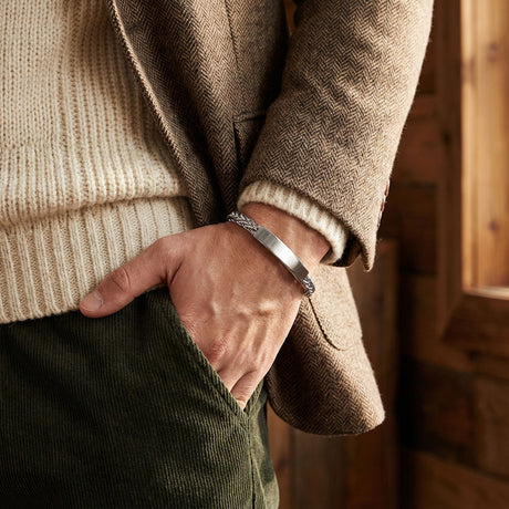 Niki Leather Ayarlanabilir Çelik Zincir Plaka Bileklik 38934B29D2