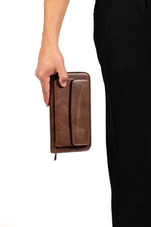 Ederson 9567 Hakiki Deri Fermuarlı Portföy El Çantası