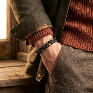 Niki Leather Kaplan Gözü Ve Oniks Doğaltaş Ve Çelik Halatlı Erkek Bileklik 38932B18D2