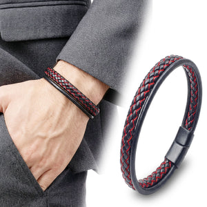 Niki Leather Kırmızı Renk Çoklu Deri Bileklik 38933B5D5