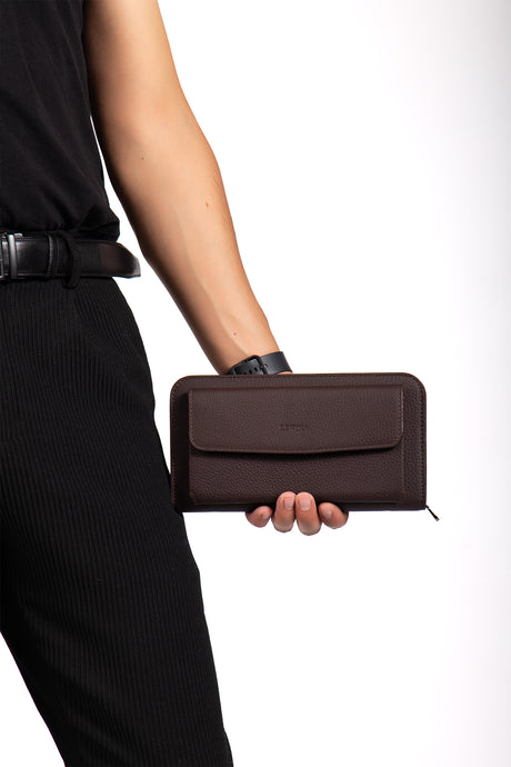 Ederson 9567 Hakiki Deri Fermuarlı Portföy El Çantası