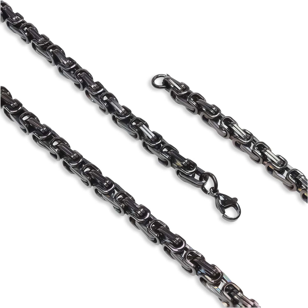 Niki Leather Kral Erkek Çelik Kolye 5mm 38934P6D80