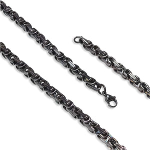 Niki Leather Kral Erkek Çelik Kolye 5mm 38934P6D80