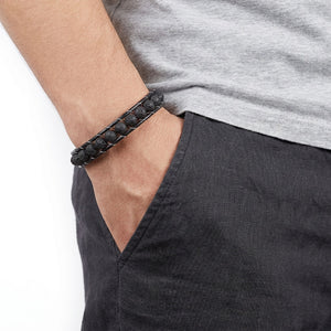 Niki Leather Lav Taşı Doğaltaş Deri Bileklik 40132B2D8M3