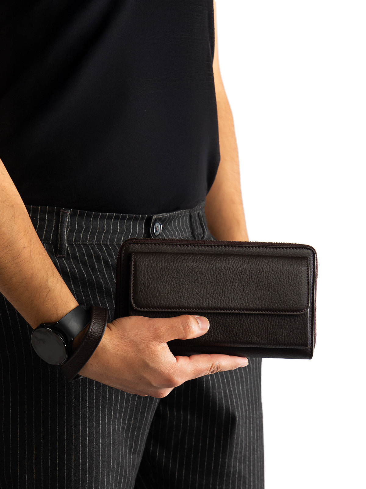 Modric Hakiki Deri Fermuarlı Portföy El Çantası