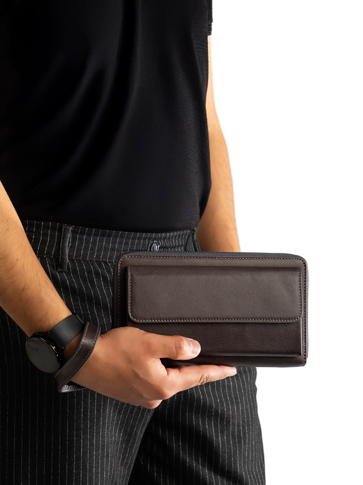 Modric Hakiki Deri Fermuarlı Portföy El Çantası