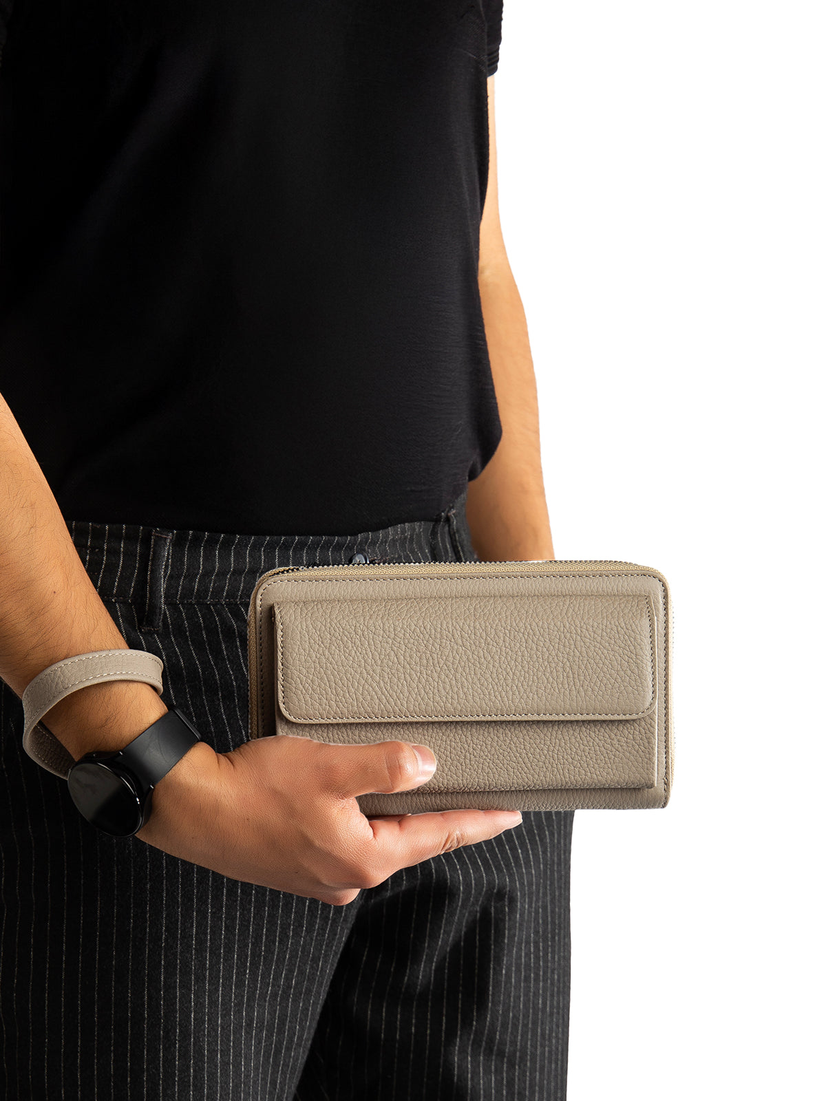 Modric Hakiki Deri Fermuarlı Portföy El Çantası