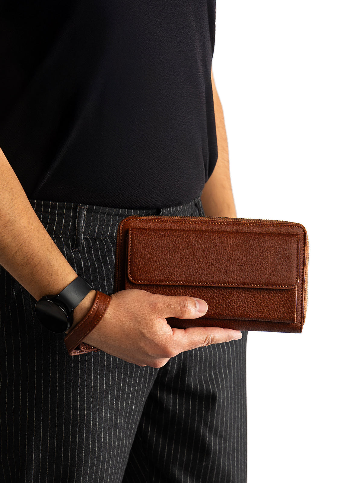 Modric Hakiki Deri Fermuarlı Portföy El Çantası